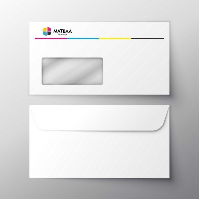 Diplomat Zarf Dörtrenk Logo Baskılı Pencereli 10,5x24cm 500 Adet