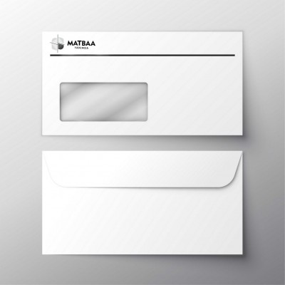 Diplomat Zarf Tekrenk Logo Baskılı Pencereli 10,5x24cm 500 Adet