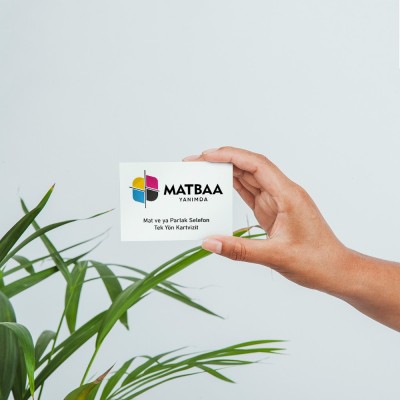 Tek Yön Parlak veya Mat Selefon Kartvizit